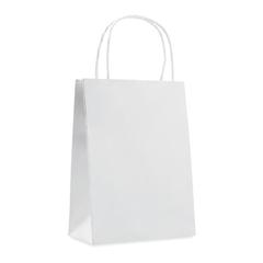 Vue Sac cadeau (petit) 150 gr/m² - Paper small de couleur blanc| Krokrodeal