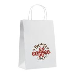 Vue Sac cadeau (moyen) 150 gr/m² - Paper medium de couleur blanc| Krokrodeal
