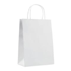 Vue Sac cadeau (moyen) 150 gr/m² - Paper medium de couleur blanc| Krokrodeal