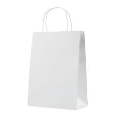 Vue Sac cadeau (moyen) 150 gr/m² - Paper medium de couleur blanc| Krokrodeal