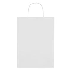 Vue Sac cadeau (grand) 150 gr/m² - Paper large de couleur blanc| Krokrodeal