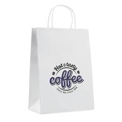 Vue Sac cadeau (grand) 150 gr/m² - Paper large de couleur blanc| Krokrodeal