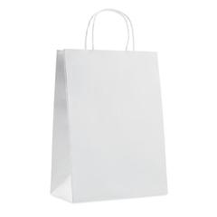 Vue Sac cadeau (grand) 150 gr/m² - Paper large de couleur blanc| Krokrodeal