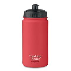 Vue Gourde de sport 500 ml - Spot five de couleur rouge| Krokrodeal