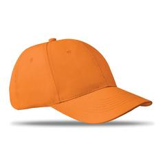 Vue Casquette baseball 6 pans - Basie de couleur orange| Krokrodeal