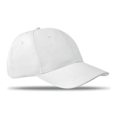 Vue Casquette baseball 6 pans - Basie de couleur blanc| Krokrodeal