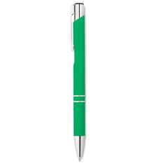 Vue Stylo bille poussoir finition - Aosta de couleur vert| Krokrodeal