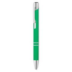 Vue Stylo bille poussoir finition - Aosta de couleur vert| Krokrodeal