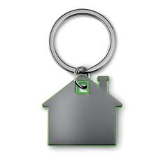 Vue Porte-clés en forme de maison - Imba de couleur vert| Krokrodeal