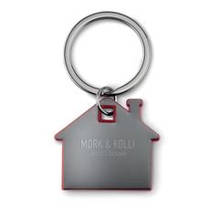 Vue Porte-clés en forme de maison - Imba de couleur rouge| Krokrodeal