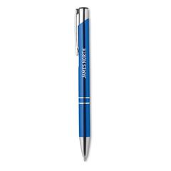 Vue Stylo bouton poussoir - Bern de couleur bleu| Krokrodeal