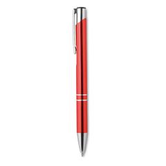 Vue Stylo bouton poussoir - Bern de couleur rouge| Krokrodeal