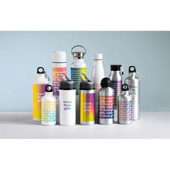 Vue Gourde en aluminium 500ml - Madison de couleur bleu| Krokrodeal