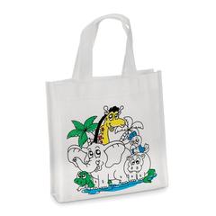 Vue Mini shopping bag - Shoopie de couleur blanc| Krokrodeal