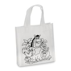 Vue Mini shopping bag - Shoopie de couleur blanc| Krokrodeal