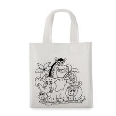 Vue Mini shopping bag - Shoopie de couleur blanc| Krokrodeal