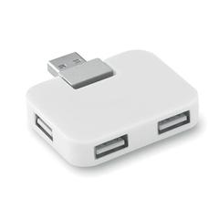 Vue Hub 4 ports USB - Square de couleur blanc| Krokrodeal