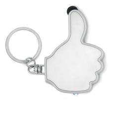 Vue Porte-clés en forme de pouce - Gioia de couleur blanc| Krokrodeal