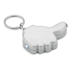 Vue Porte-clés en forme de pouce - Gioia de couleur blanc| Krokrodeal