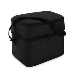 Vue Sac isotherme 2 compartiments - Casey de couleur noir| Krokrodeal