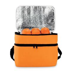 Vue Sac isotherme 2 compartiments - Casey de couleur orange| Krokrodeal