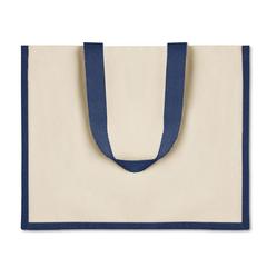 Vue Sac de courses en toile de jute - Campo de fiori de couleur bleu| Krokrodeal