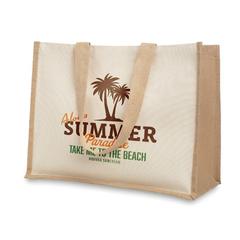 Vue Sac de courses en toile de jute - Campo de fiori de couleur marron| Krokrodeal