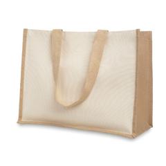 Vue Sac de courses en toile de jute - Campo de fiori de couleur marron| Krokrodeal
