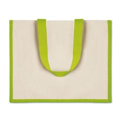 Vue Sac de courses en toile de jute - Campo de fiori de couleur vert| Krokrodeal
