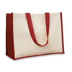 Vue Sac de courses en toile de jute - Campo de fiori de couleur rouge| Krokrodeal