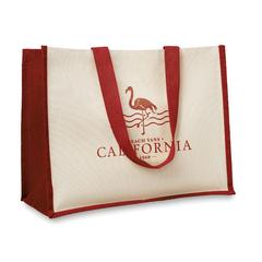 Vue Sac de courses en toile de jute - Campo de fiori de couleur rouge| Krokrodeal