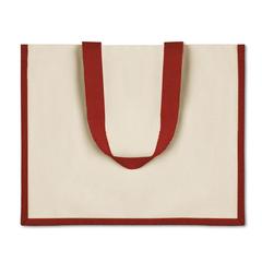 Vue Sac de courses en toile de jute - Campo de fiori de couleur rouge| Krokrodeal