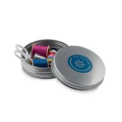 Vue Set de couture boîte ronde - Cucire de couleur gris| Krokrodeal
