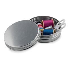 Vue Set de couture boîte ronde - Cucire de couleur gris| Krokrodeal