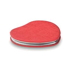 Vue Miroir en cœur, en PU - Glow heart de couleur rouge| Krokrodeal