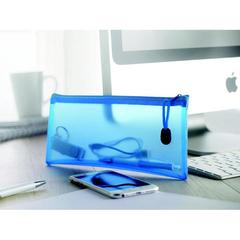Vue Trousse à crayon en PVC - Gran de couleur bleu| Krokrodeal