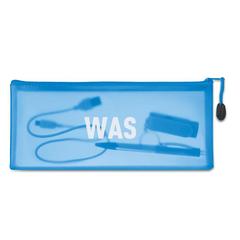Vue Trousse à crayon en PVC - Gran de couleur bleu| Krokrodeal