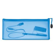 Vue Trousse à crayon en PVC - Gran de couleur bleu| Krokrodeal