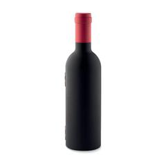 Vue Coffret bouteille set de vin - Settie de couleur noir| Krokrodeal
