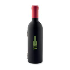 Vue Coffret bouteille set de vin - Settie de couleur noir| Krokrodeal
