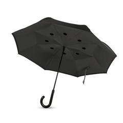 Vue Parapluie fermeture réversible - Dundee de couleur noir| Krokrodeal