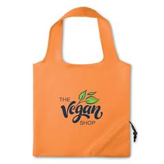 Vue Sac shopping pliable - Fresa de couleur orange| Krokrodeal
