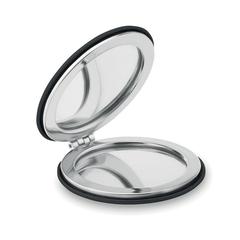 Vue Miroir rond en PU - Glow round de couleur noir| Krokrodeal