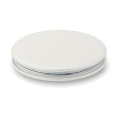 Vue Miroir rond en PU - Glow round de couleur blanc| Krokrodeal