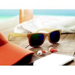Vue Lunettes monture effet bois - Woodie de couleur marron| Krokrodeal