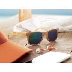 Vue Lunettes monture effet bois - Woodie de couleur marron| Krokrodeal