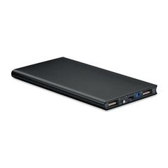 Vue Powerbank solaire 8000mAh - Solar powerflat de couleur noir| Krokrodeal