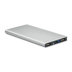 Vue Powerbank solaire 8000mAh - Solar powerflat de couleur gris| Krokrodeal