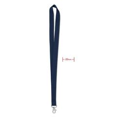 Vue Tour de cou 20 mm - Simple lany de couleur bleu| Krokrodeal