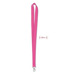 Vue Tour de cou 20 mm - Simple lany de couleur rose| Krokrodeal